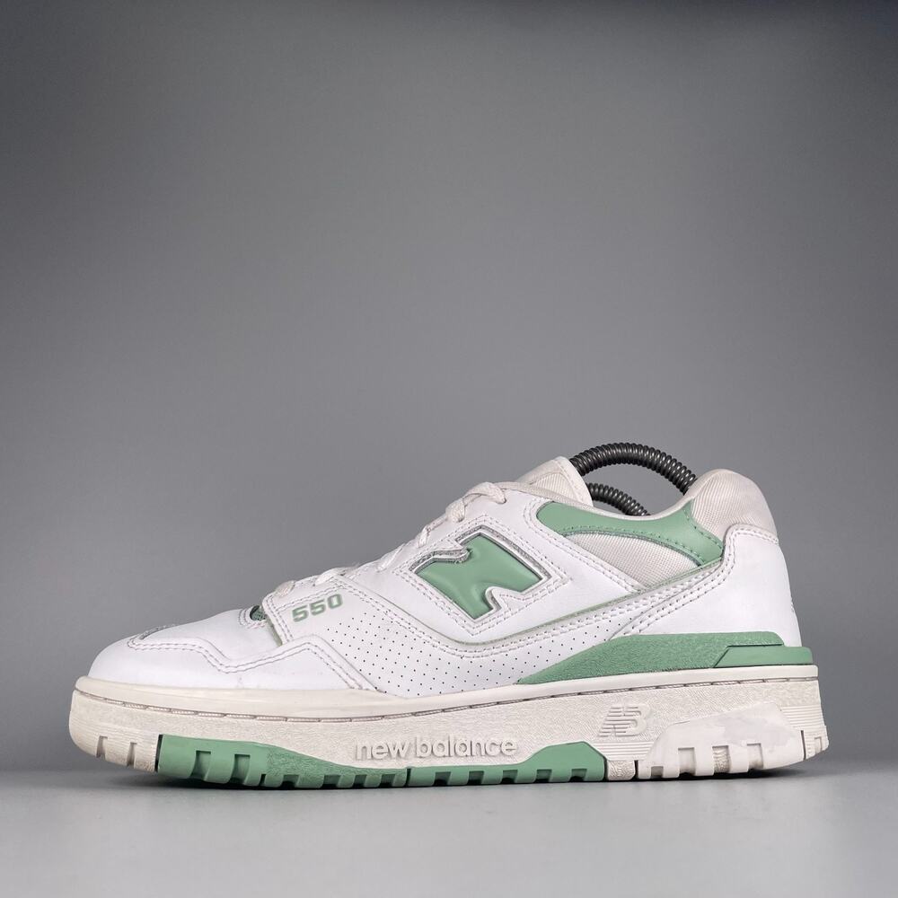Men's 7.5 Women's 9 New Balance 550 White Green Athletic Shoes Lifestyle Sneaker